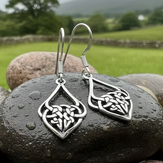 Erin Celtic Knot Earrings in Sterling Silver