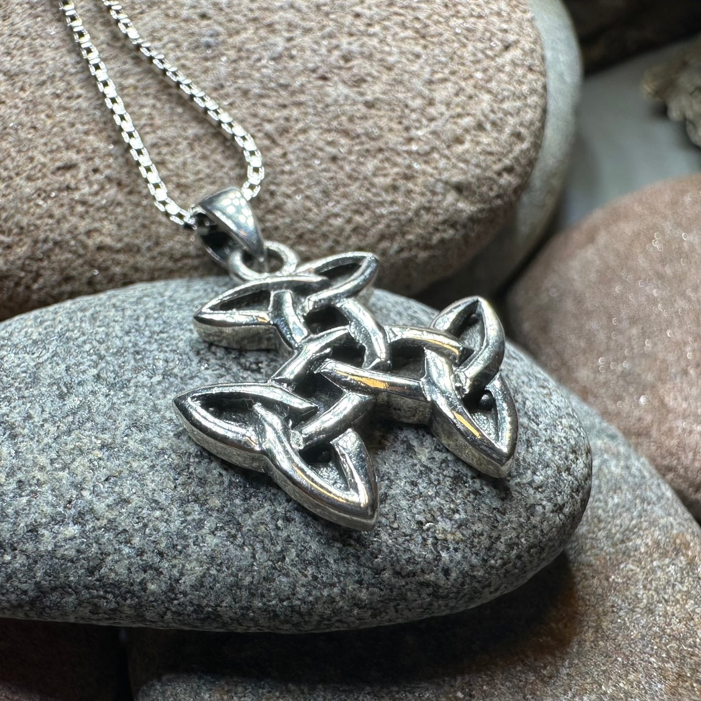 Three Trinity Knot Necklace — view 4