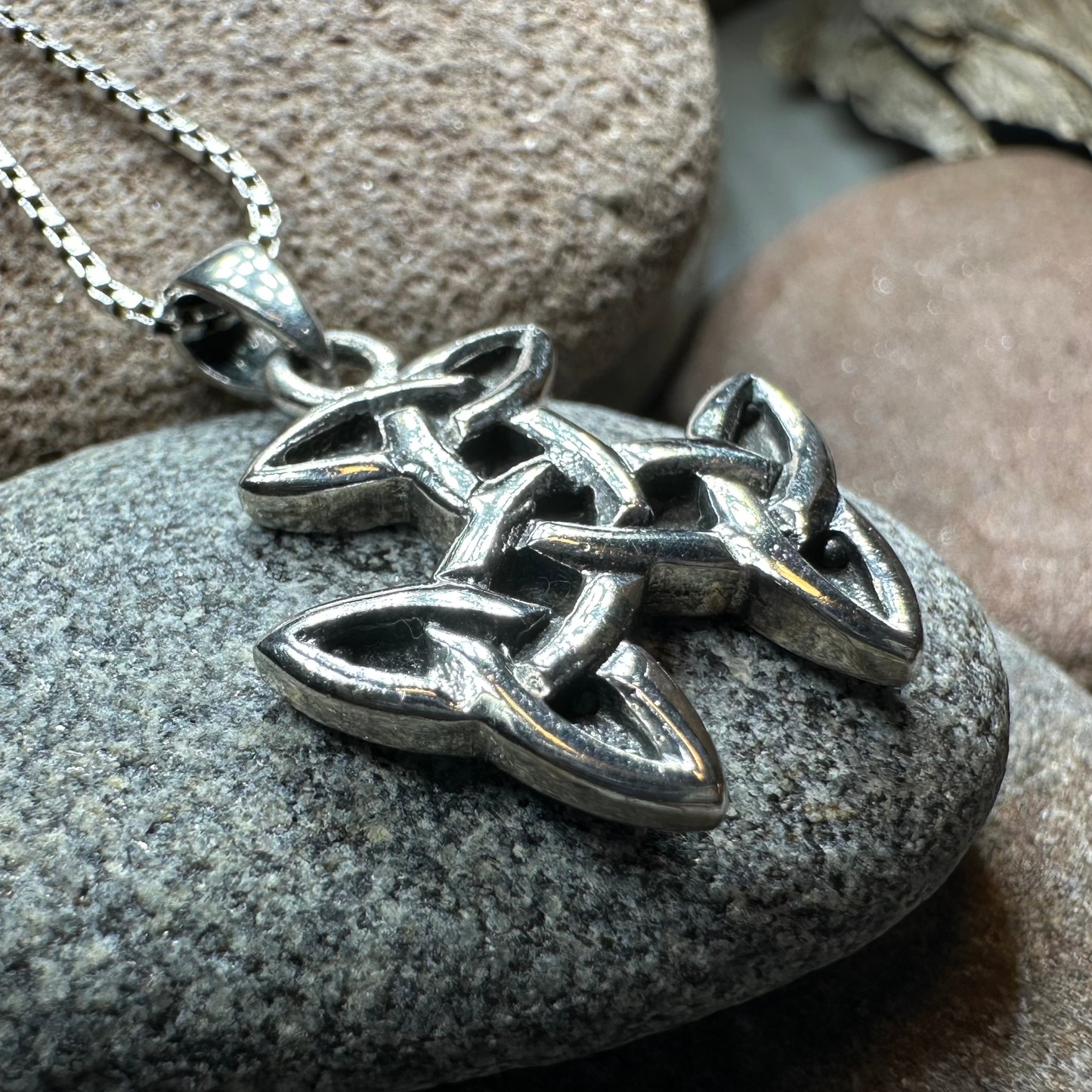 Three Trinity Knot Necklace — view 2
