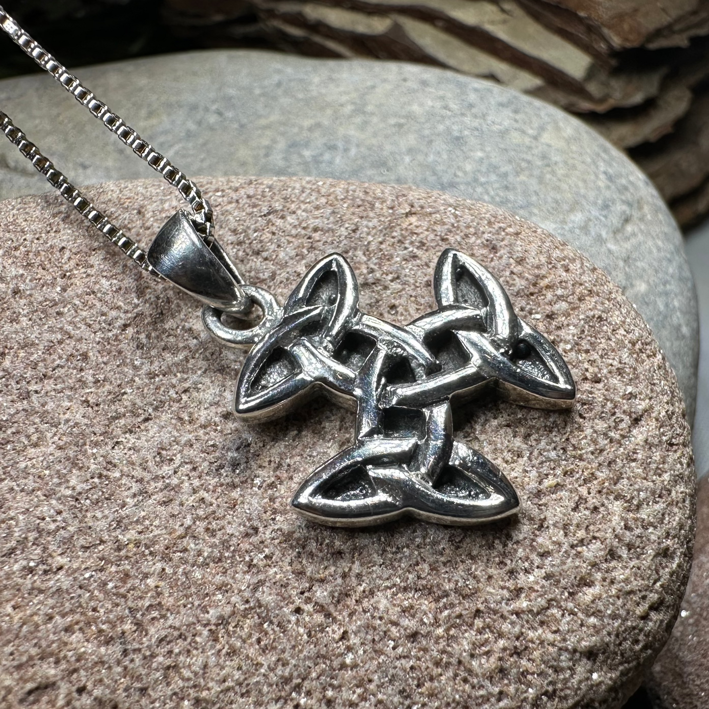 Three Trinity Knot Necklace — view 5