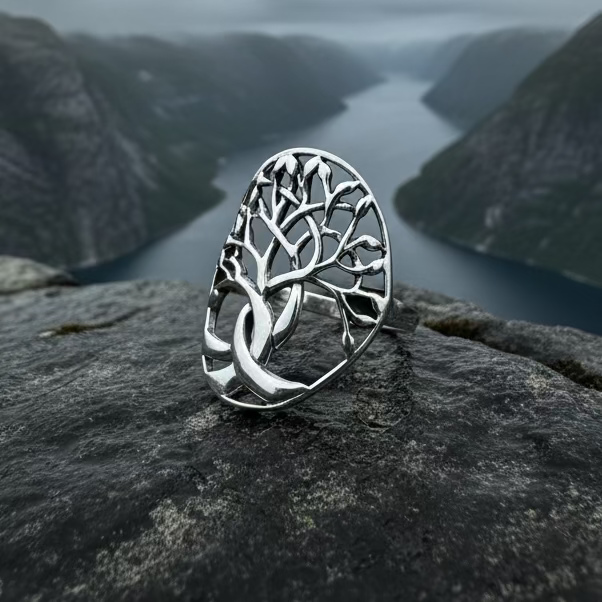 Rona Celtic Tree of Life Ring in Sterling Silver