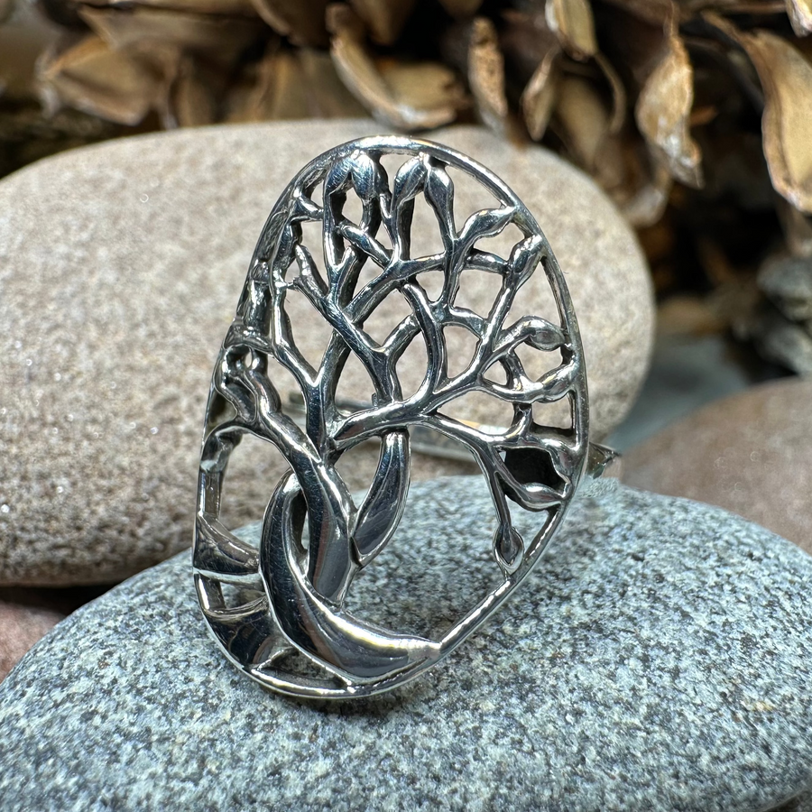 Rona Celtic Tree of Life Ring in Sterling Silver