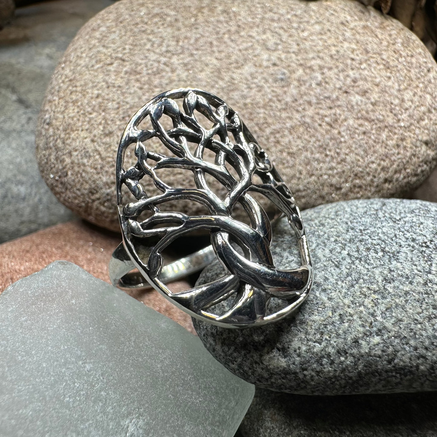 Rona Celtic Tree of Life Ring in Sterling Silver