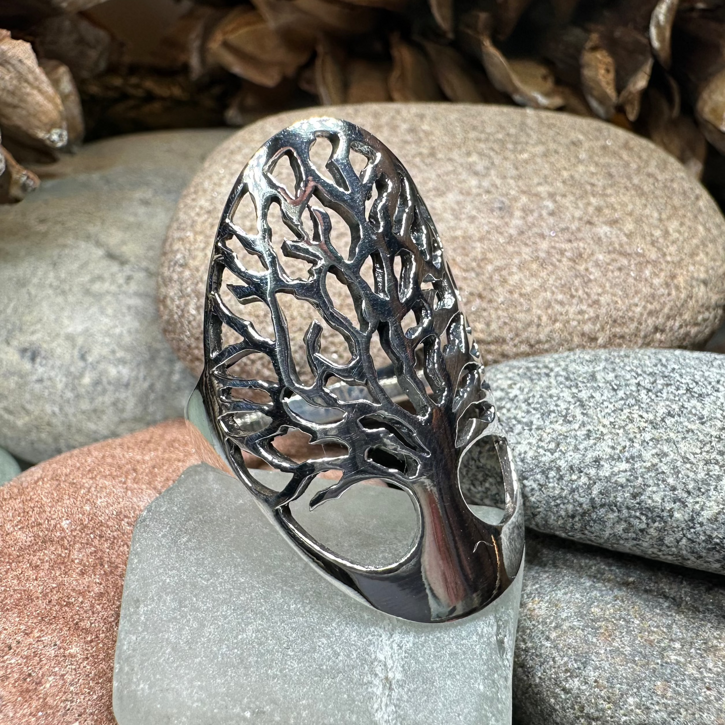Caroline Tree of Life Ring in Sterling Silver — view 7