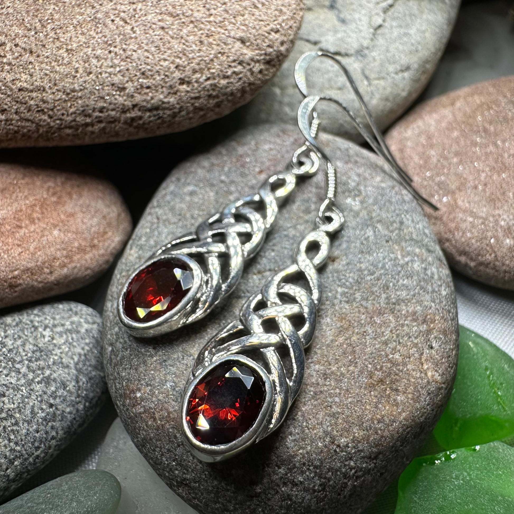 Ciara Celtic Knot Earrings in Sterling Silver — view 6