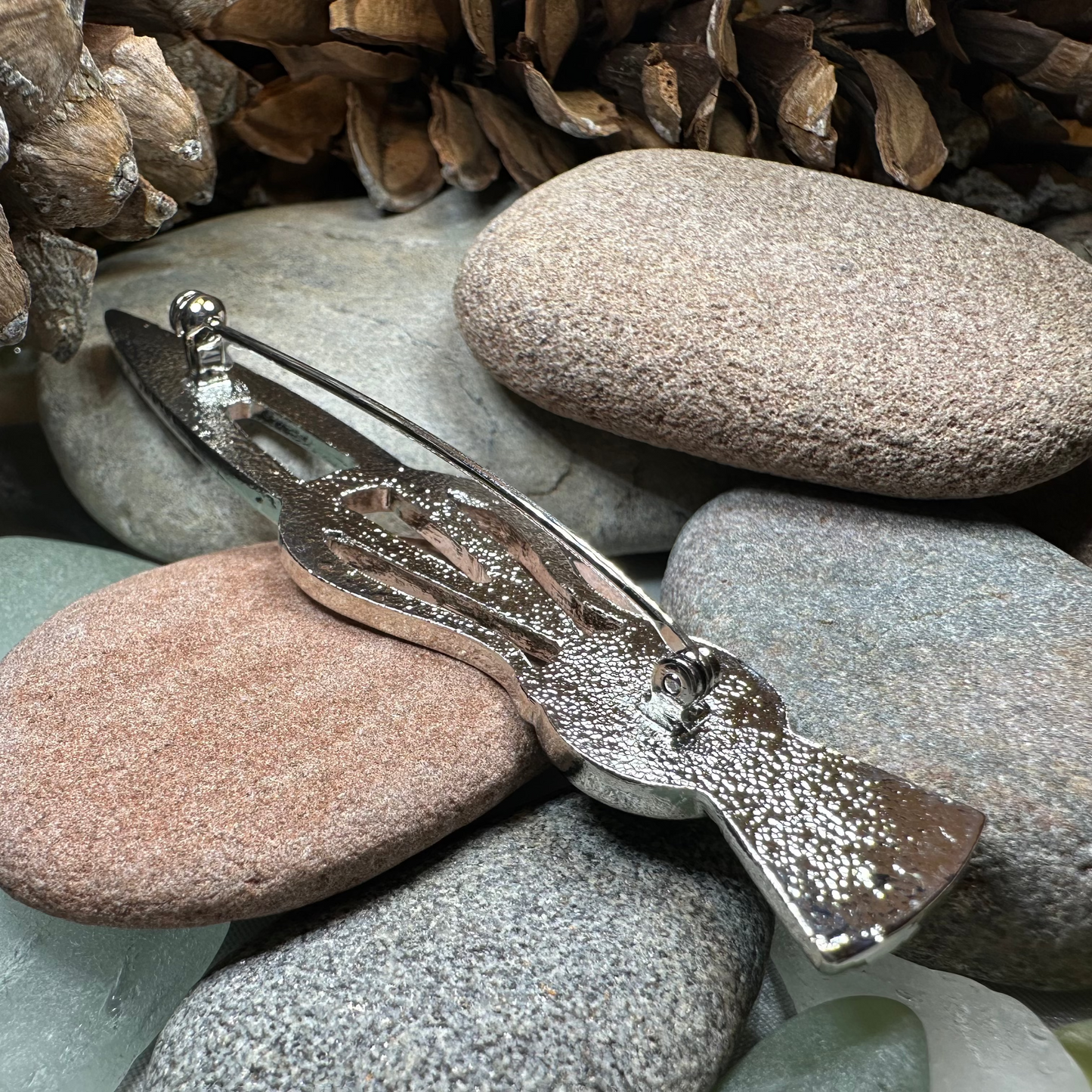 Tollak Thistle Kilt Pin with Crystal