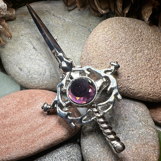 Crystal Stag Kilt Pin — view 6