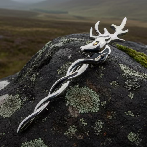 Stag Kilt Pin - Handmade in Scotland