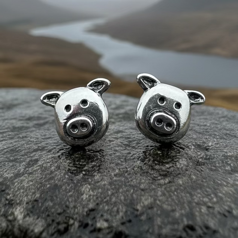 Load image into Gallery viewer, Little Piggy Stud Earrings
