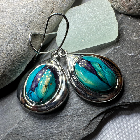 Load image into Gallery viewer, Heathergems Teardrop Earrings - Handmade in Scotland
