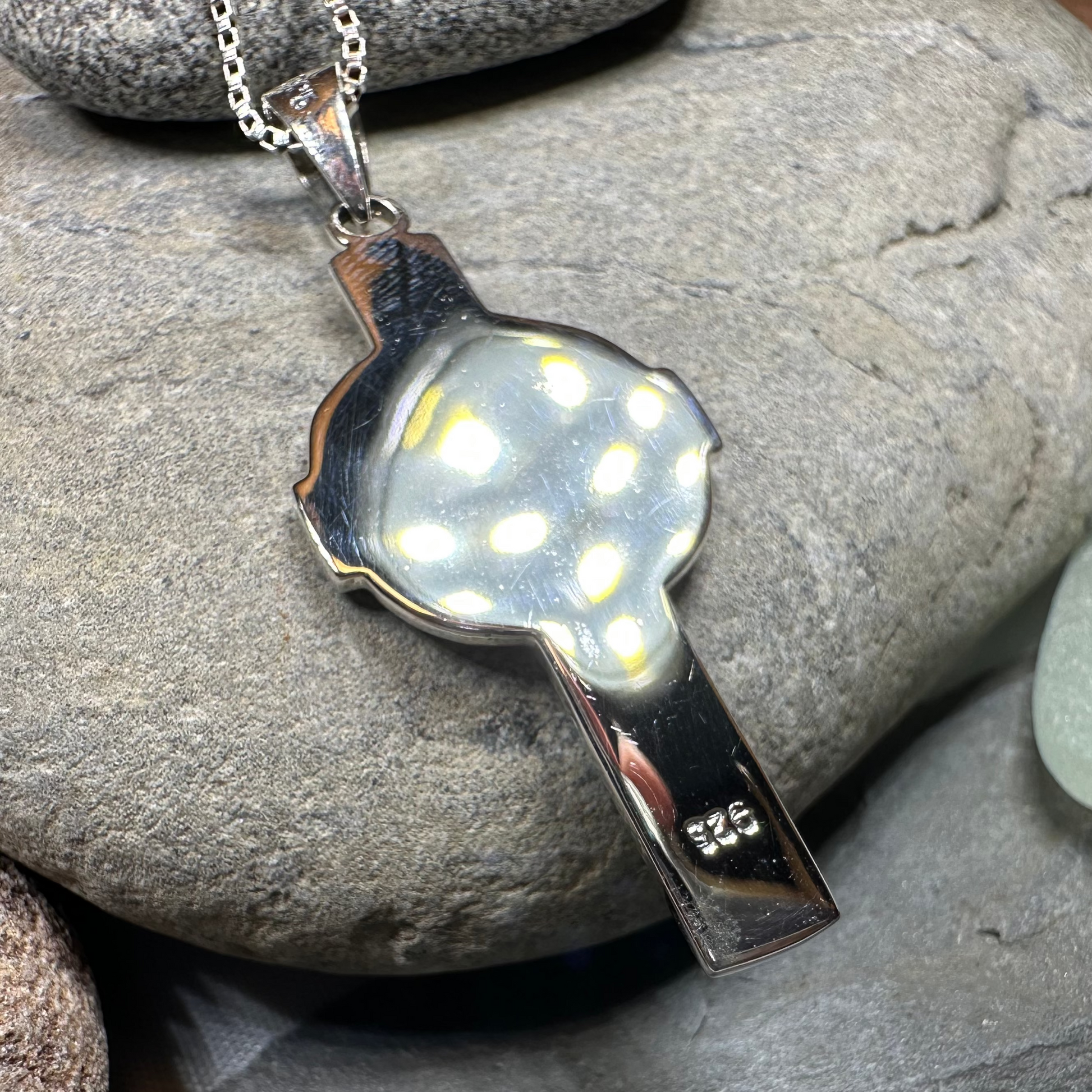 Teelin Celtic Cross Necklace in Sterling Silver — view 6