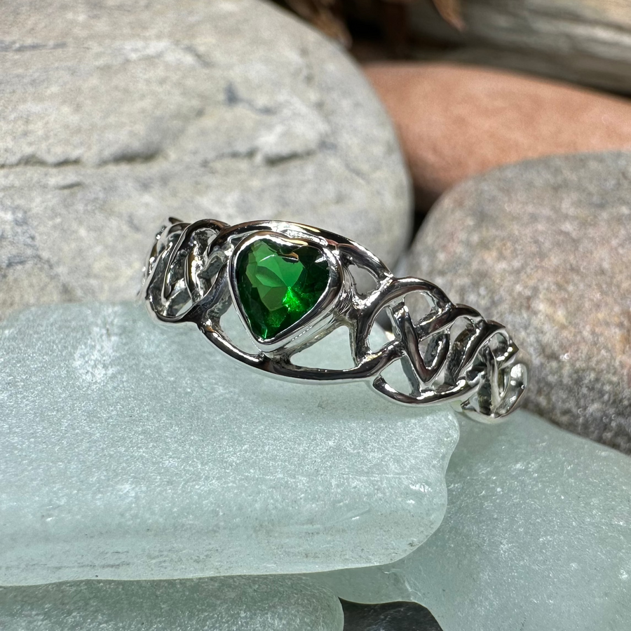 Amore Celtic Heart Ring in Sterling Silver