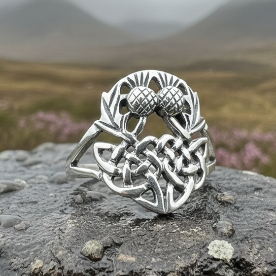 Ainslee Scottish Thistle Ring in Sterling Silver — view 6