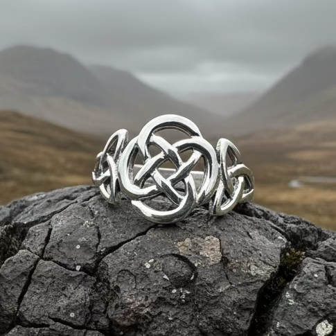 Asha Celtic Dara Knot Ring in Sterling Silver