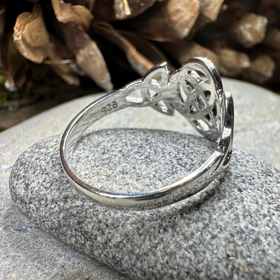 Asha Celtic Dara Knot Ring in Sterling Silver