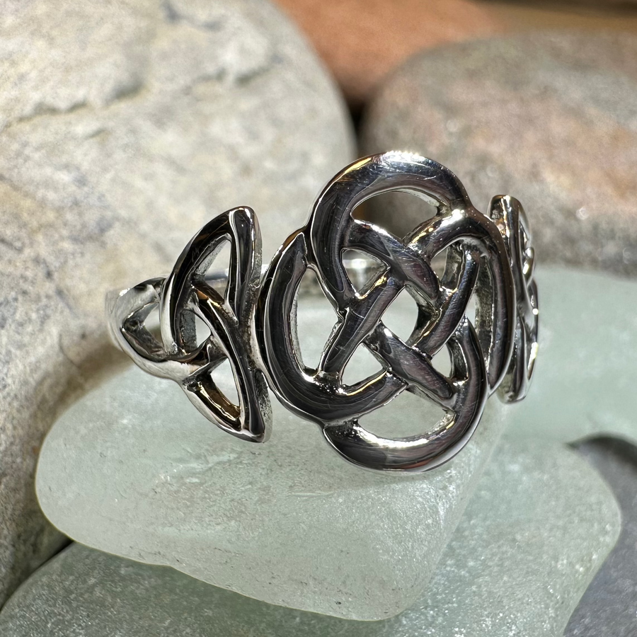 Asha Celtic Dara Knot Ring in Sterling Silver