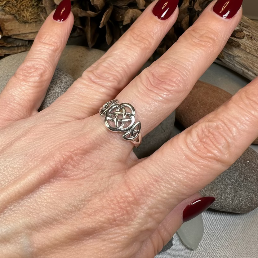 Asha Celtic Dara Knot Ring in Sterling Silver