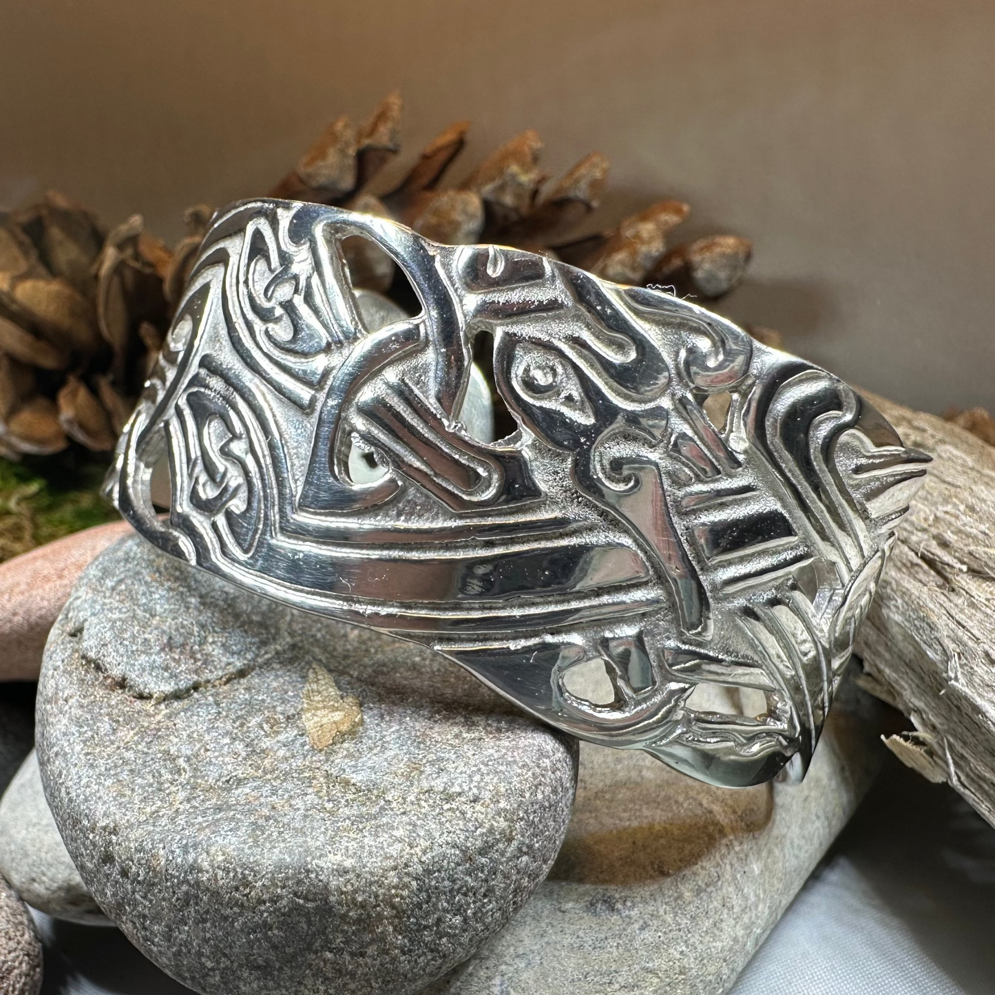 Hamilton Celtic Knot Cuff Bracelet - Handmade in Scotland