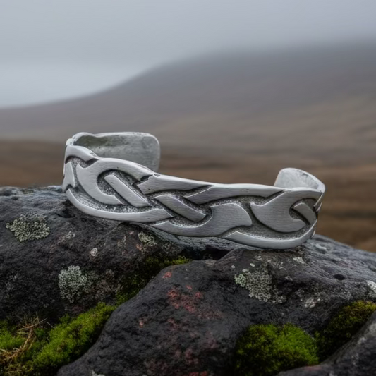 Cruth Celtic Pewter Cuff Bracelet - Handmade in Scotland