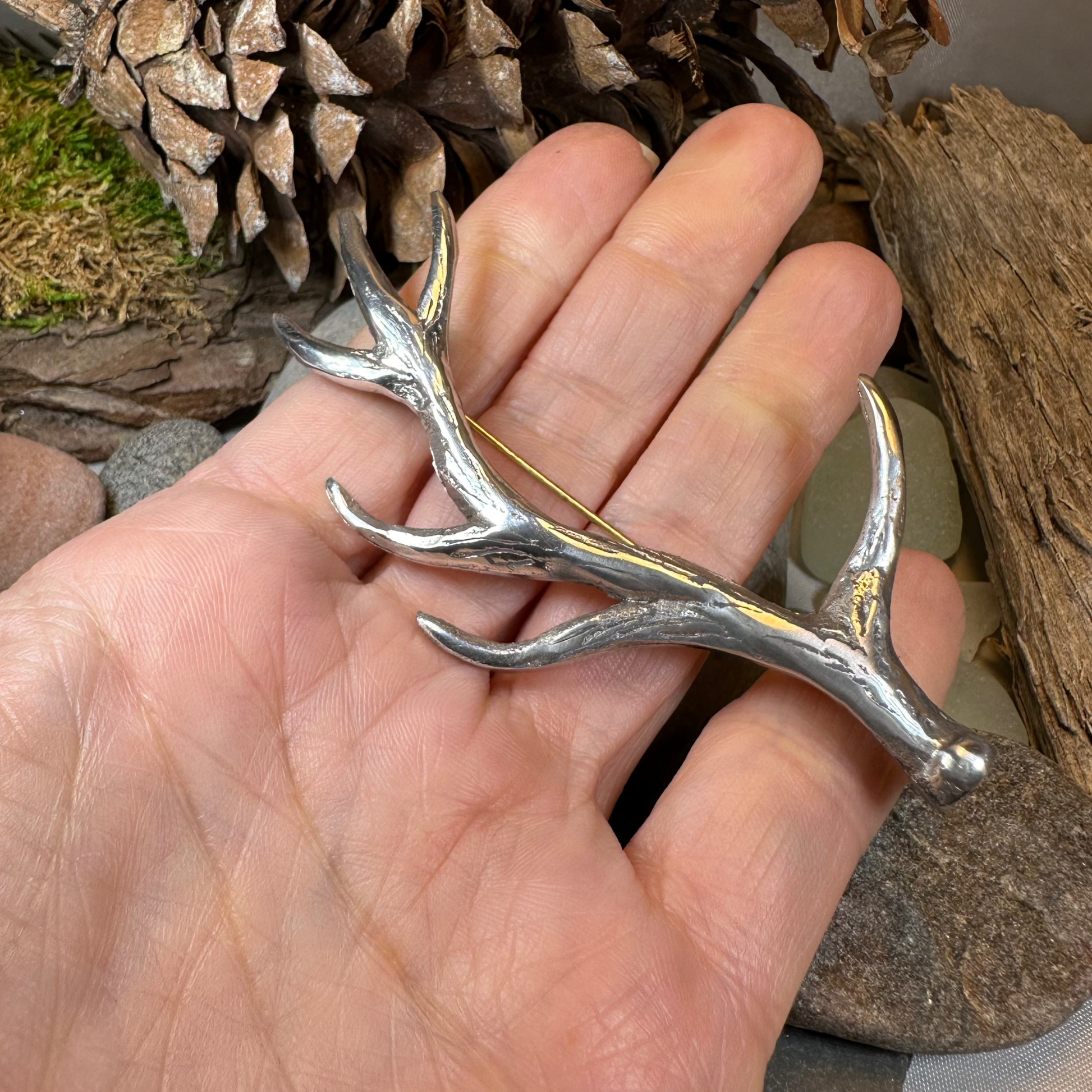 Damh Antler Kilt Pin - Handmade in Scotland — view 3