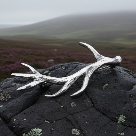 Damh Antler Kilt Pin - Handmade in Scotland