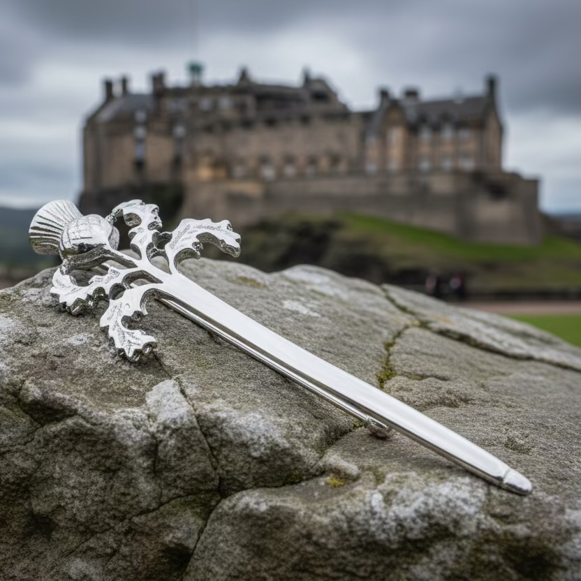 Loch Awe Thistle Kilt Pin - Handmade in Scotland
