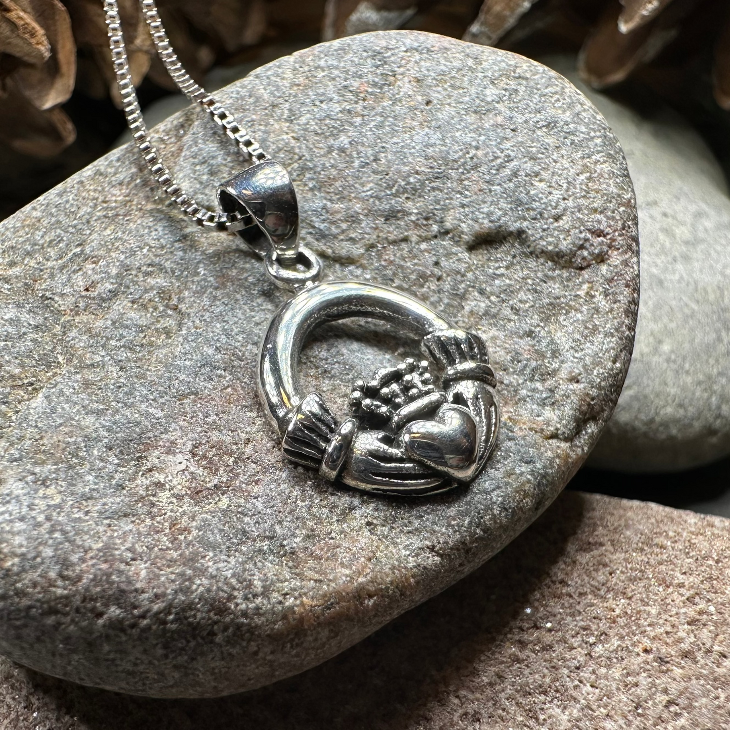Petite Claddagh Necklace — view 3
