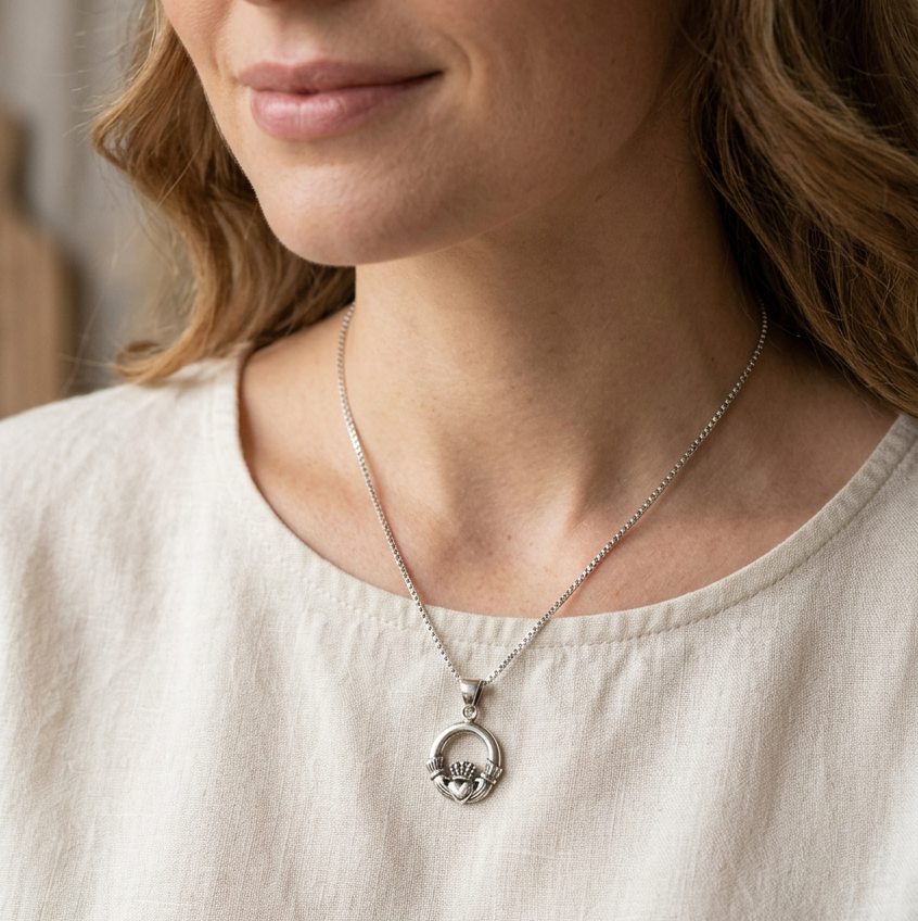 Petite Claddagh Necklace