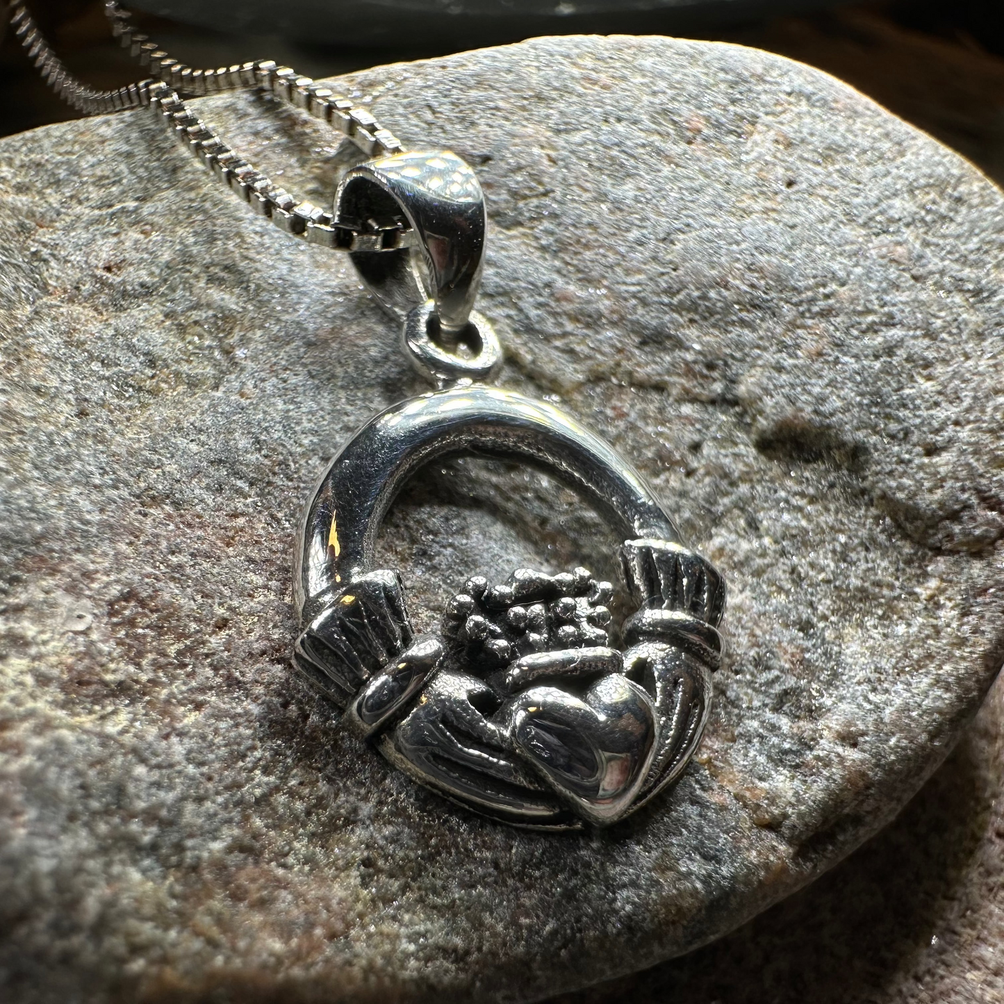 Petite Claddagh Necklace — view 2
