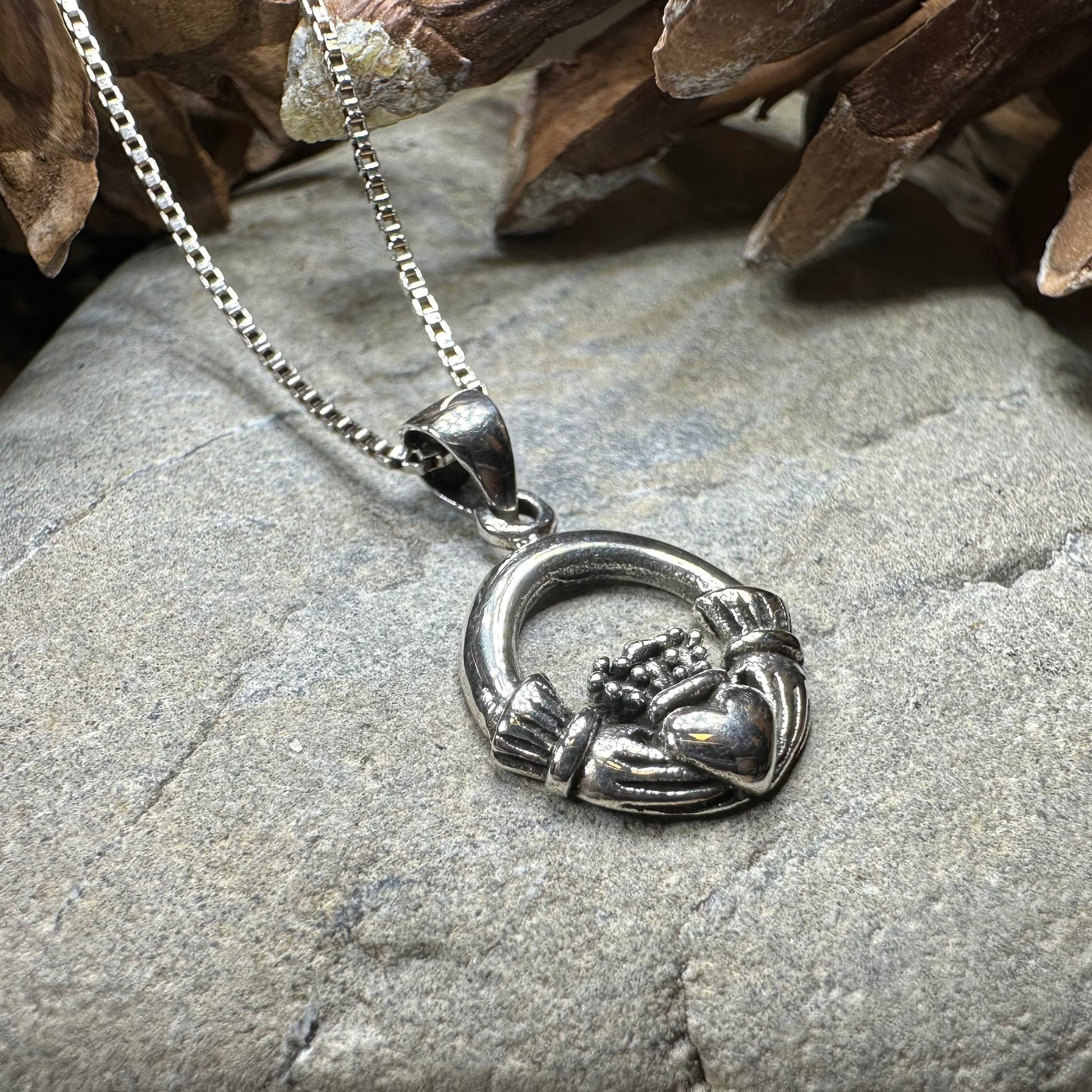 Petite Claddagh Necklace — view 5