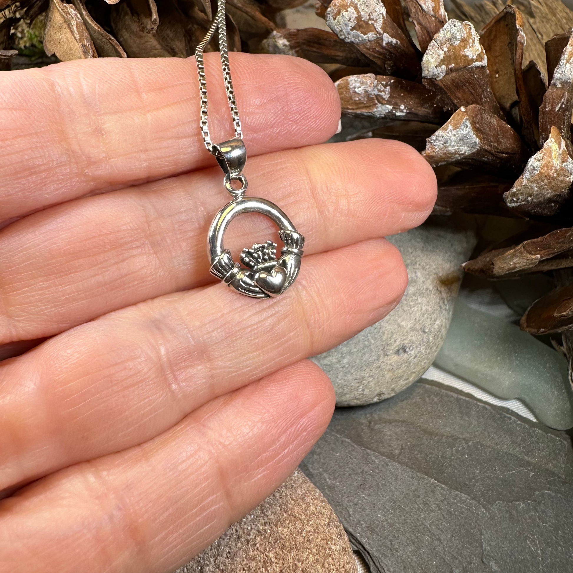 Petite Claddagh Necklace — view 4