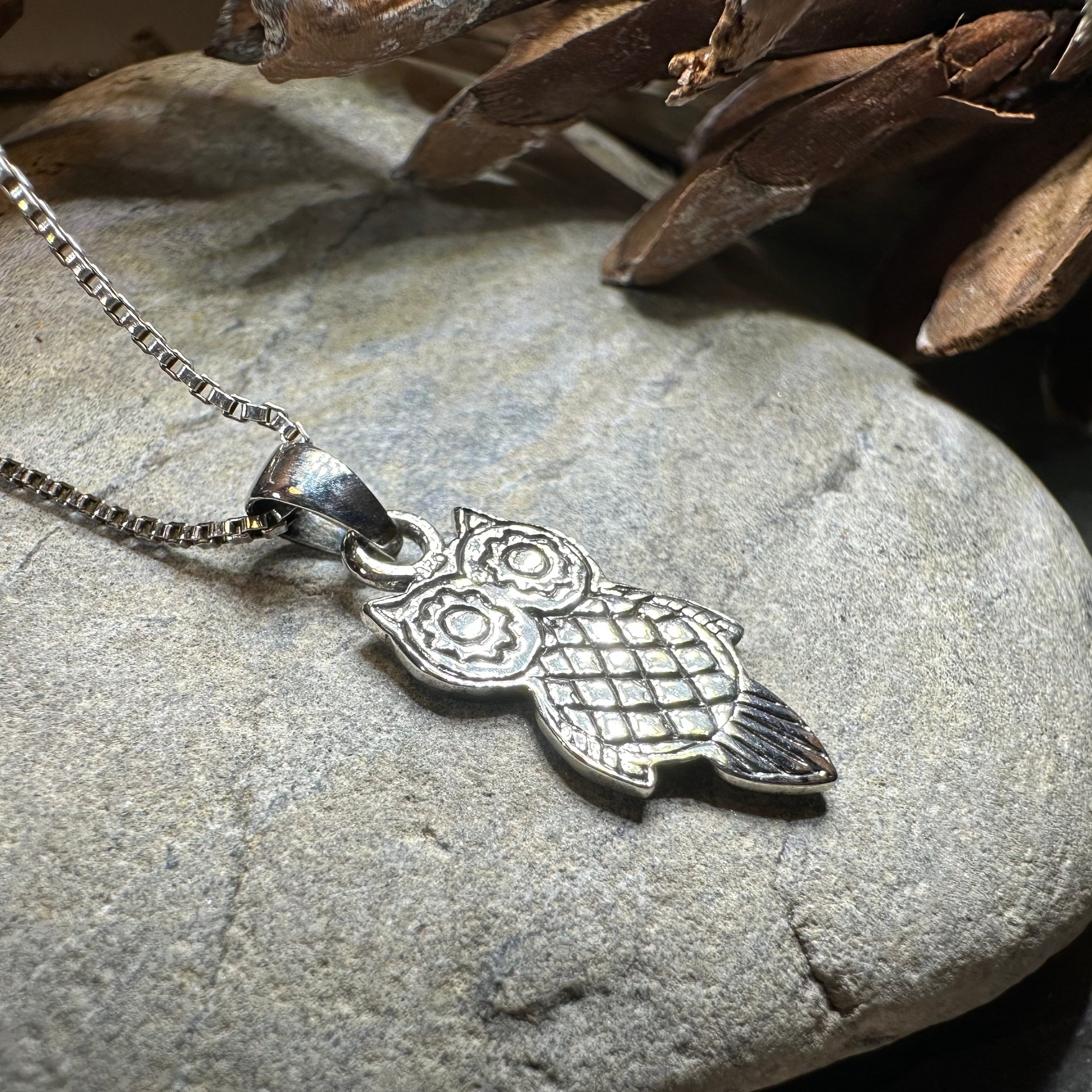 Athena Owl Necklace — view 2