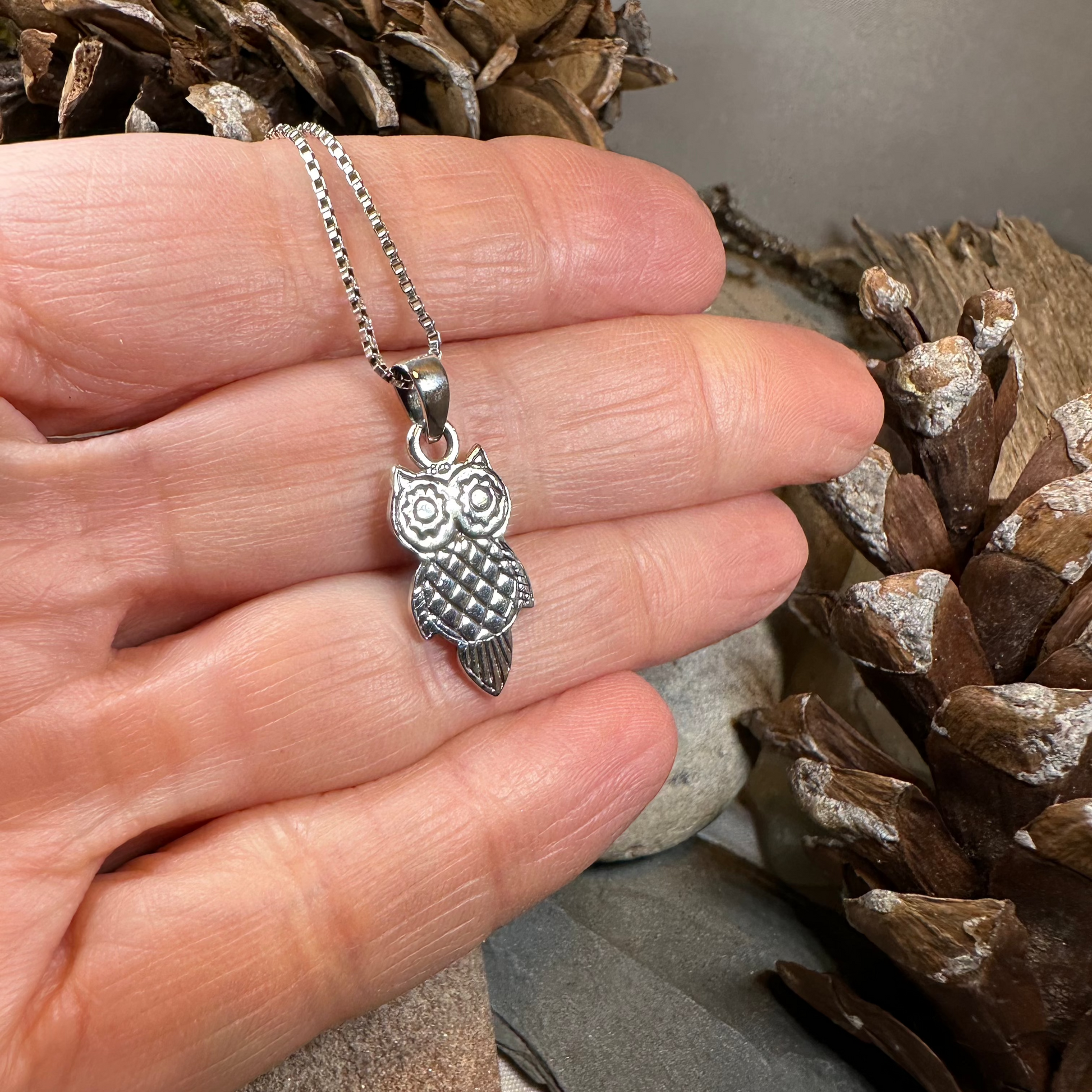 Athena Owl Necklace — view 3