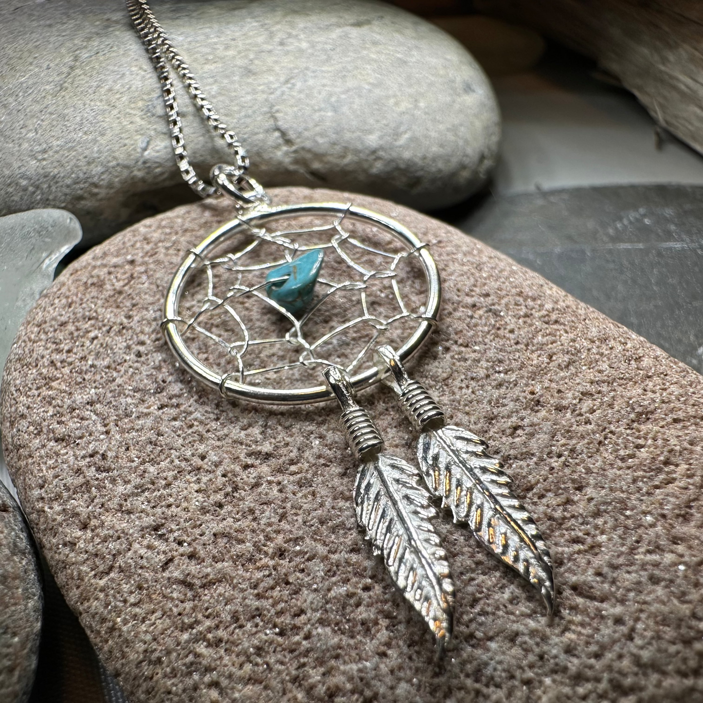 Turquoise Dreamcatcher Necklace