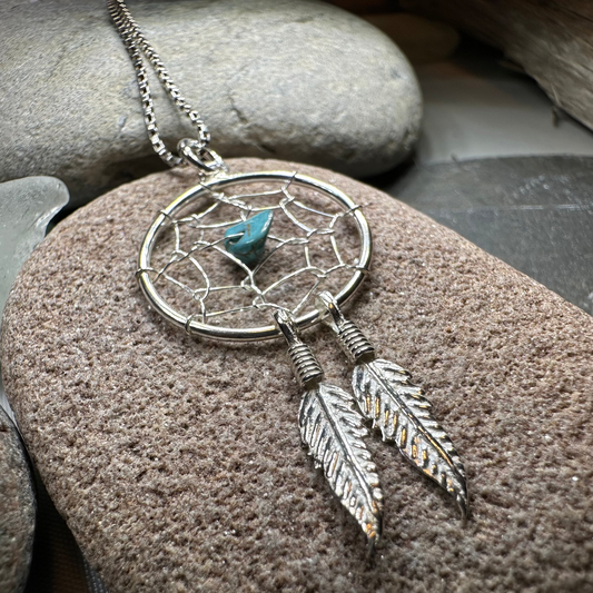 Turquoise Dreamcatcher Necklace