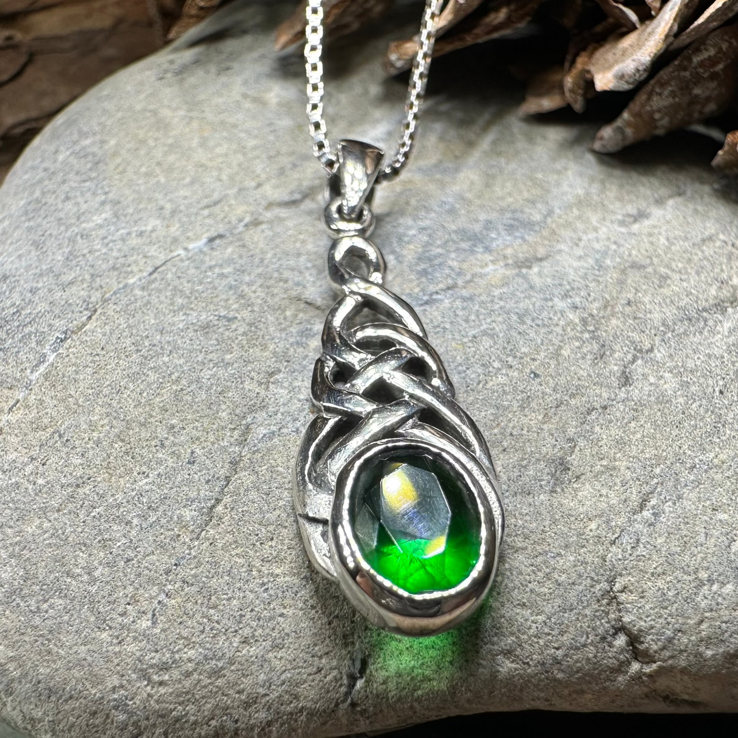 Emma Celtic Knot Necklace in Sterling Silver
