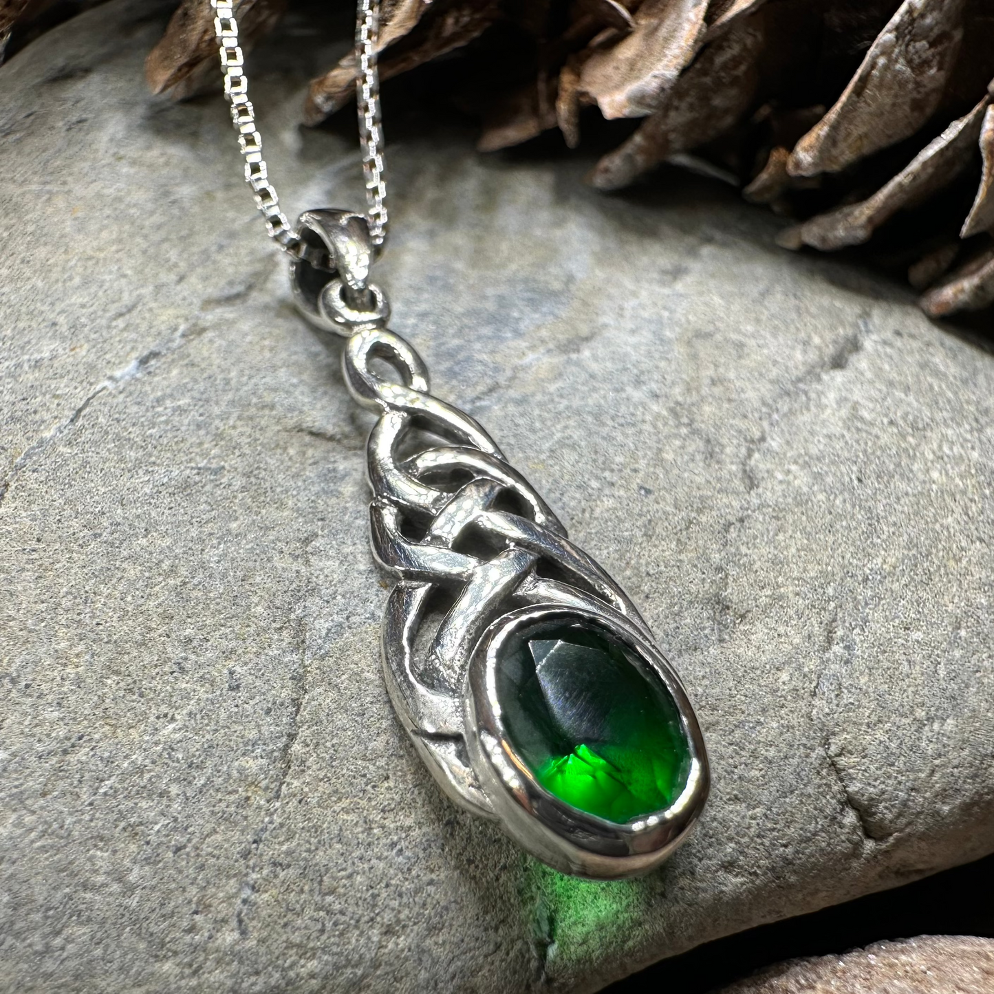 Emma Celtic Knot Necklace in Sterling Silver