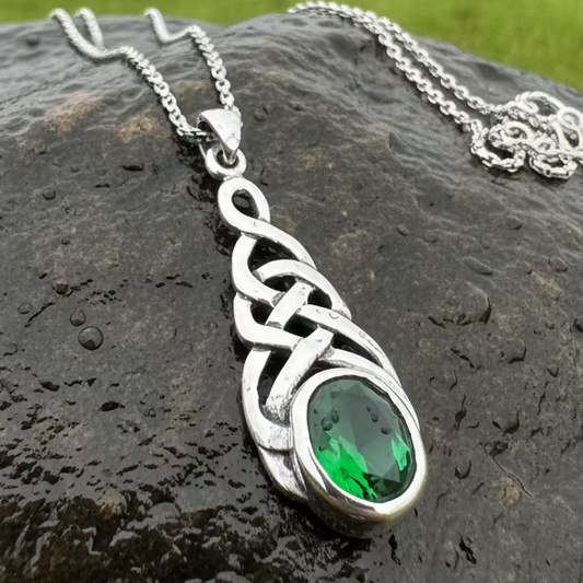Emma Celtic Knot Necklace in Sterling Silver