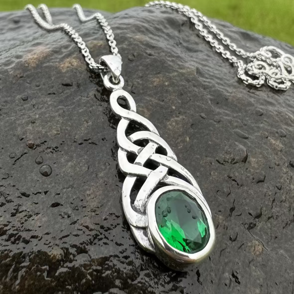 Emma Celtic Knot Necklace in Sterling Silver
