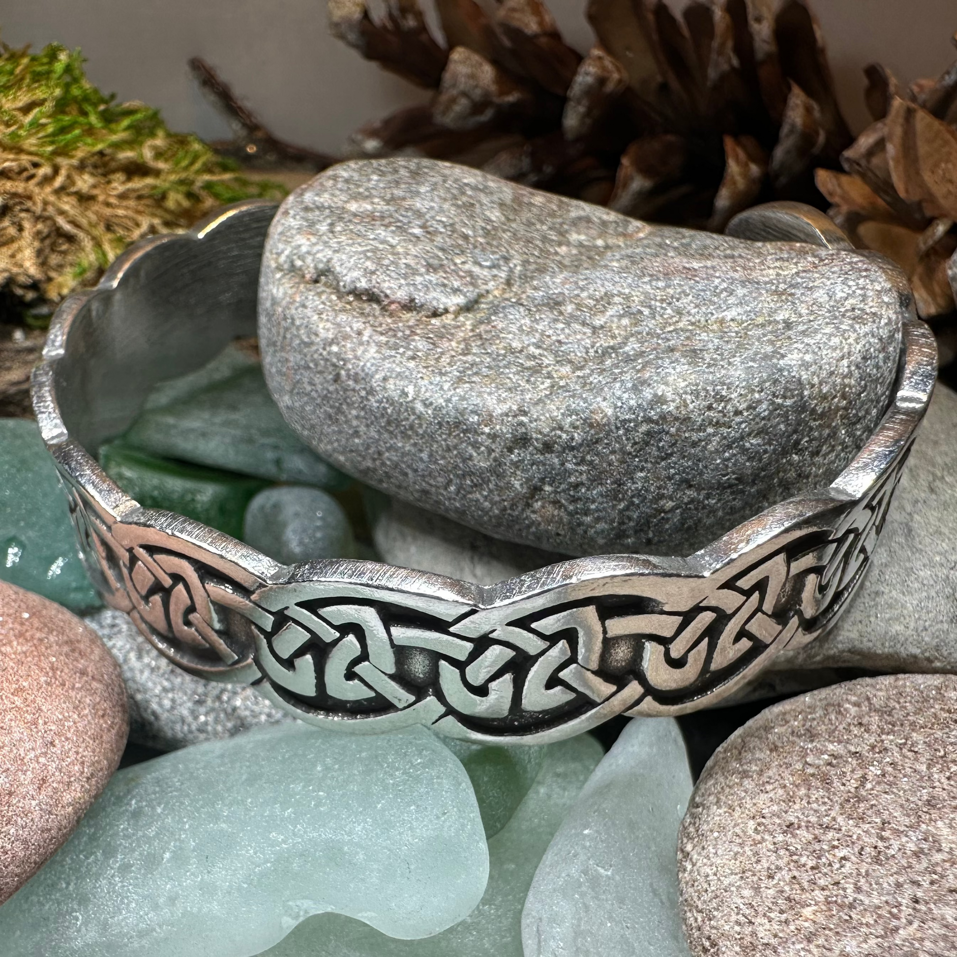 Harmony Celtic Weave Bracelet in pewter