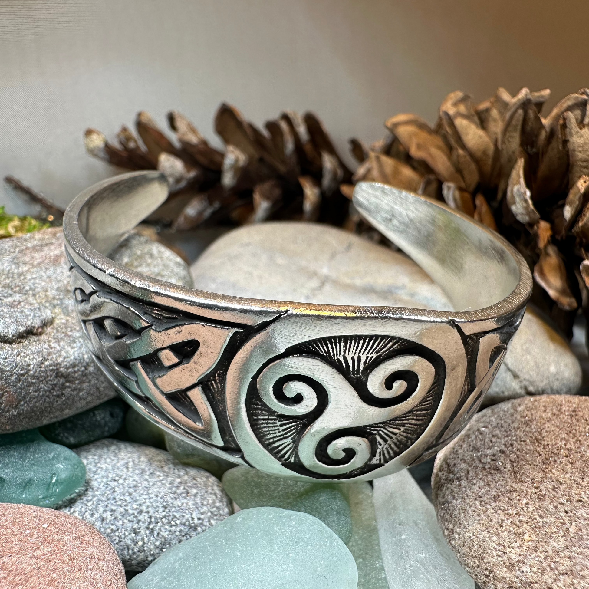 Beowulf Celtic Spiral Bracelet in silver