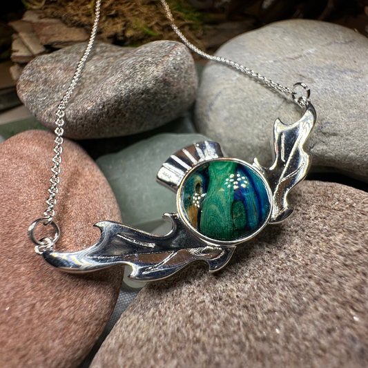 Scottish Heathergems Thistle Necklace - Handmade in Scotland — view 8