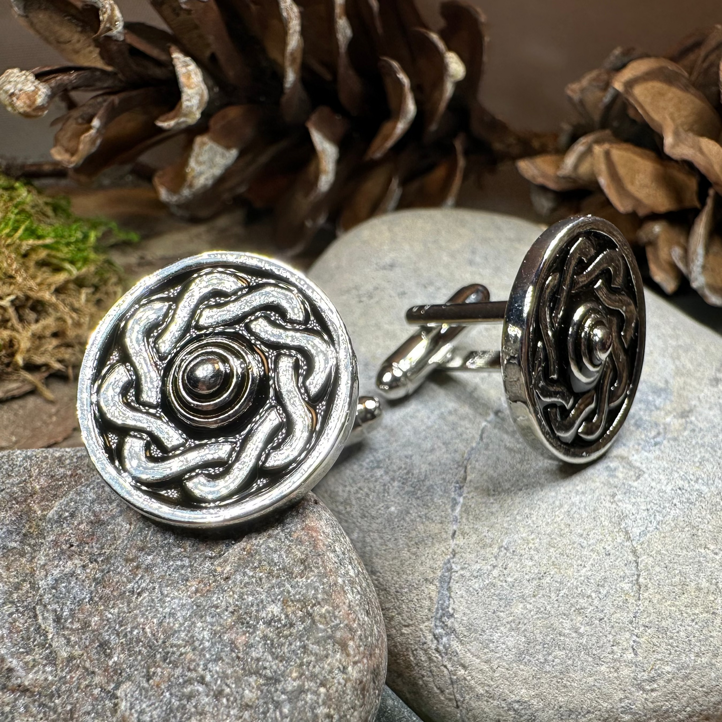 Celtic Shield Cufflinks for Men — view 2