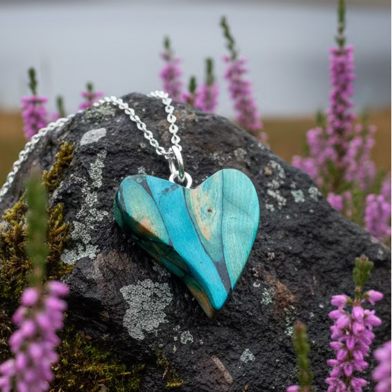 Heathergems Scottish Heart Necklace - Handmade in Scotland