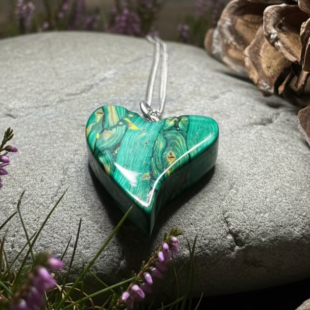 Heathergems Scottish Heart Necklace - Handmade in Scotland