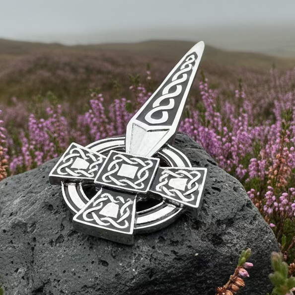 Classic Celtic Cross Kilt Pin
