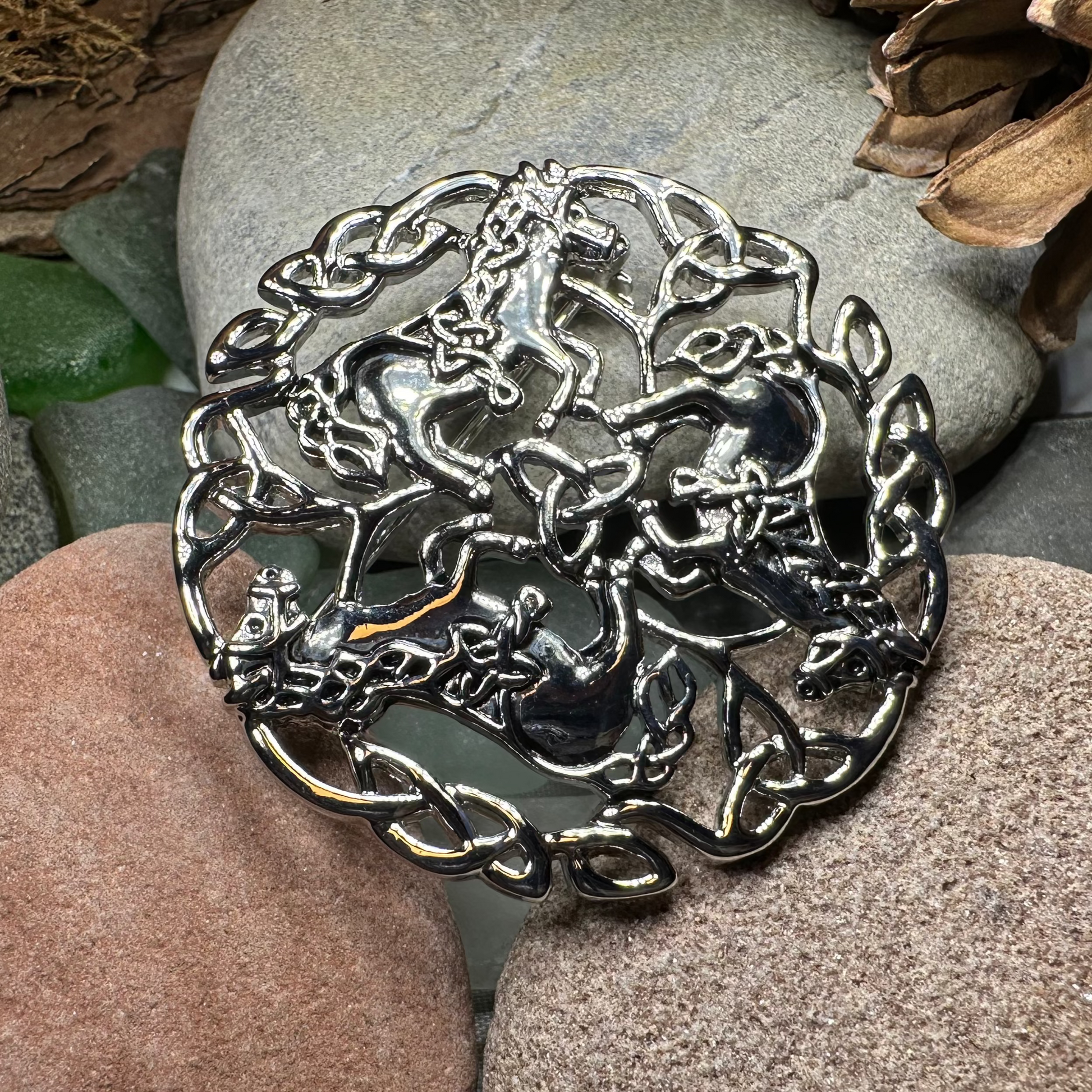 Bryce Celtic Epona Horse Brooch — view 6