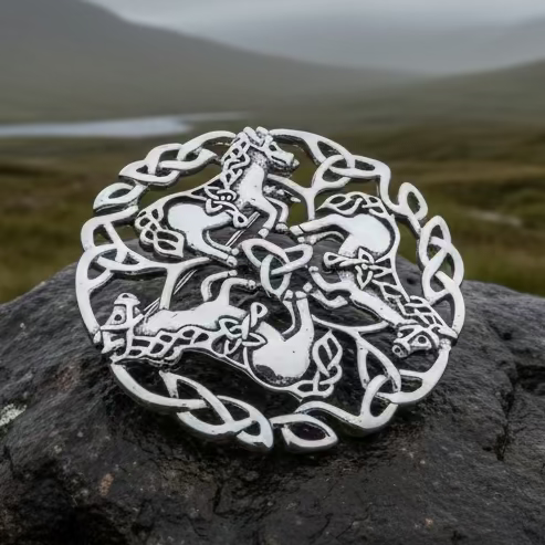 Bryce Celtic Epona Horse Brooch