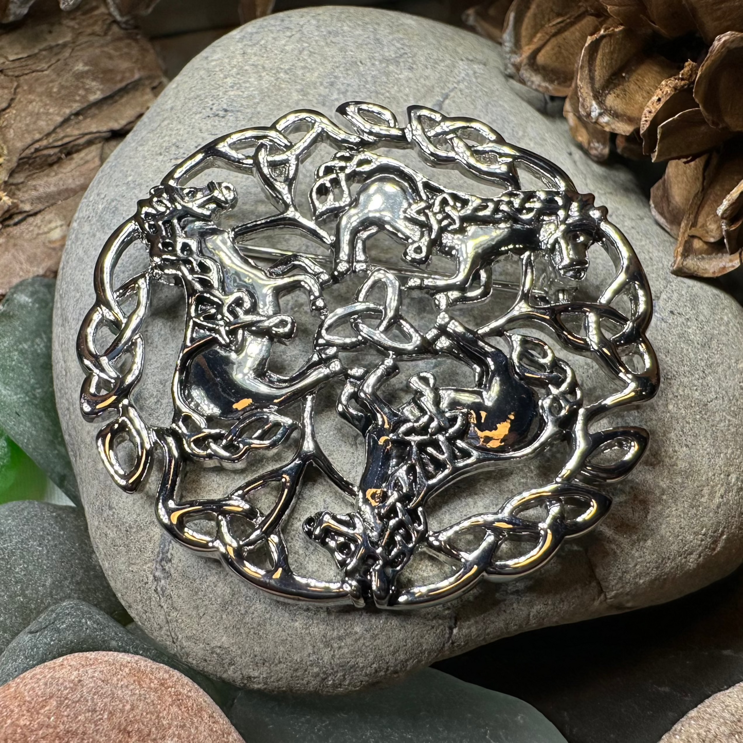 Bryce Celtic Epona Horse Brooch — view 3