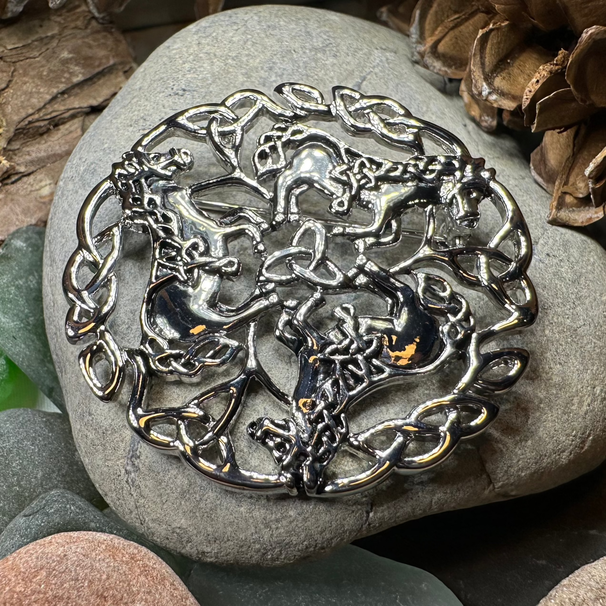 Bryce Celtic Epona Horse Brooch — view 3